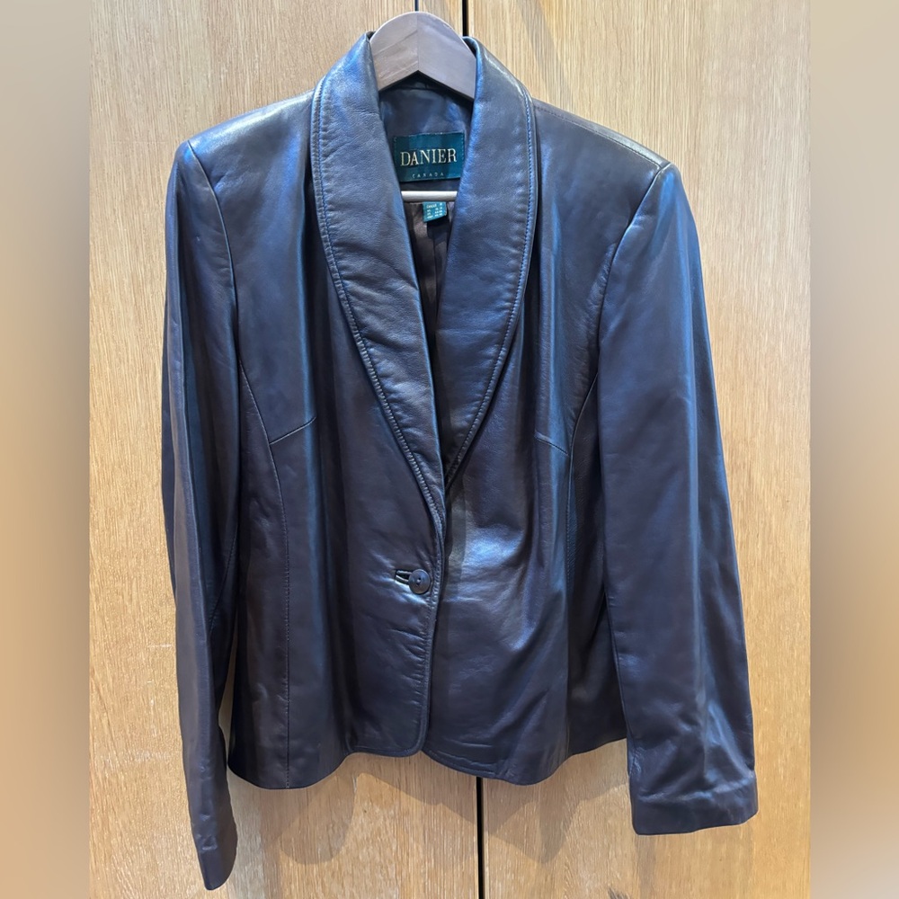 Danier Chocolate Leather blazer
